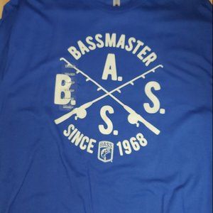 Bassmaster Blue S/S Graphic Tee With Logo. NWT XL